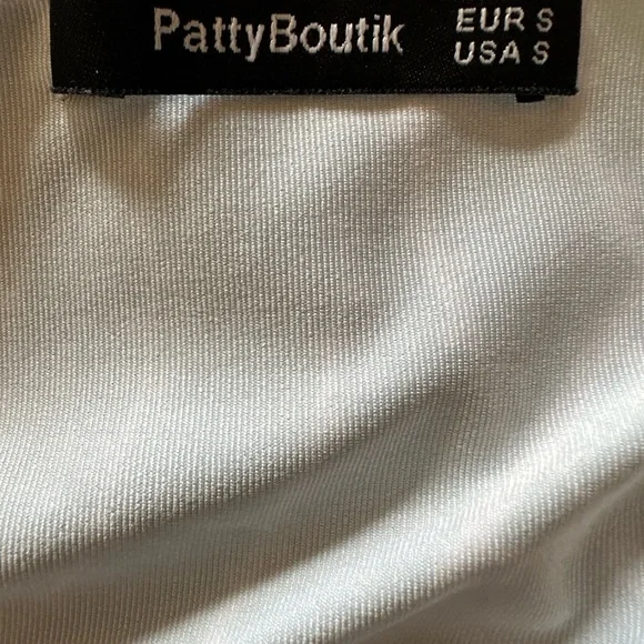 Patty Boutik Sea Mist Green and White Wrap a around Dress. Size Small - Picture 5 of 8